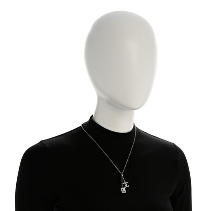 Chanel Ruthenium Crystal Square CC Lariat Necklace 2 of 6
