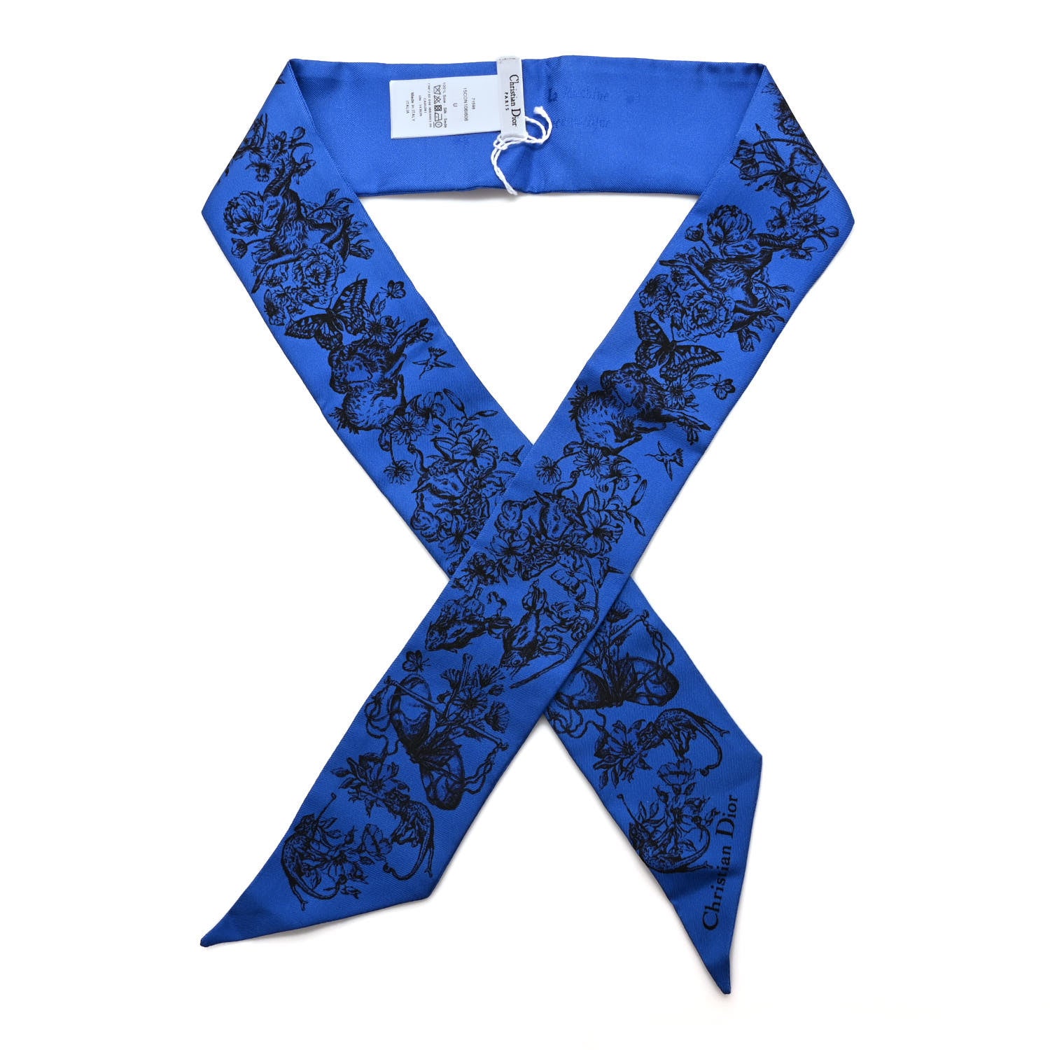 Dior ミッツァ　青 Christian Dior Silk Mitzah Scarf Blue 1279378 – FASHIONPHILE
