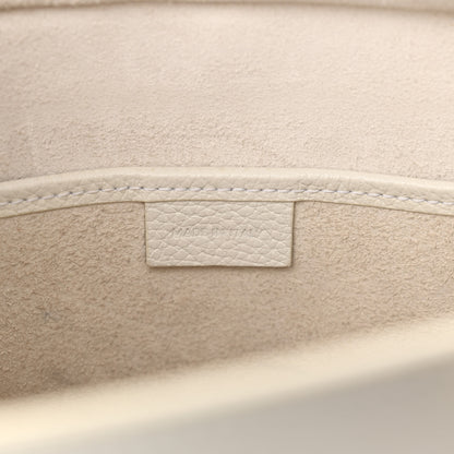 Celine Drummed Calfskin Nano Luggage White 6 of 15