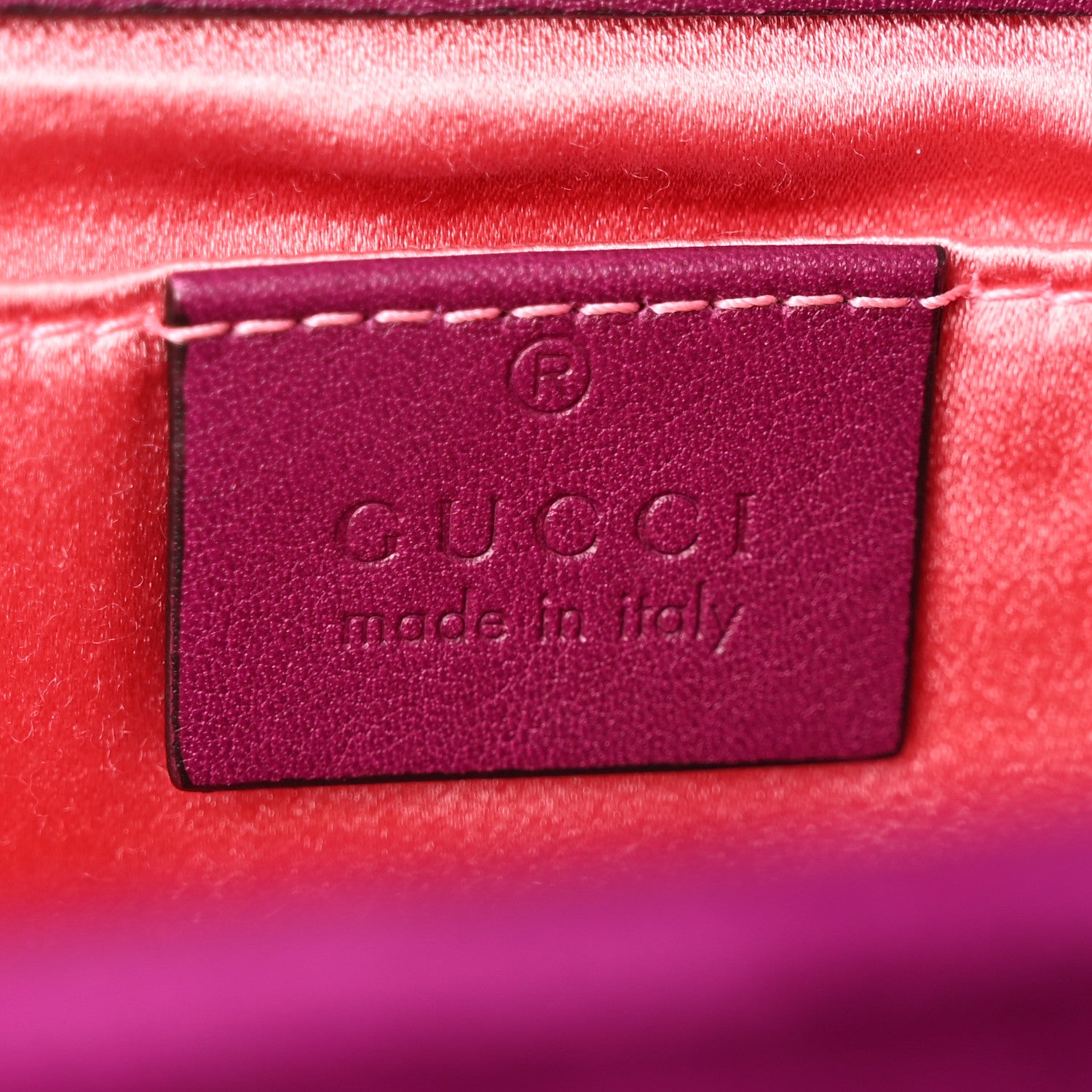 Gucci Velvet Matelasse Embroidered Mini GG Marmont Shoulder Bag Bordeaux 6 of 17