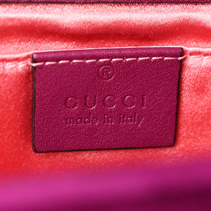 Gucci Velvet Matelasse Embroidered Mini GG Marmont Shoulder Bag Bordeaux 6 of 17