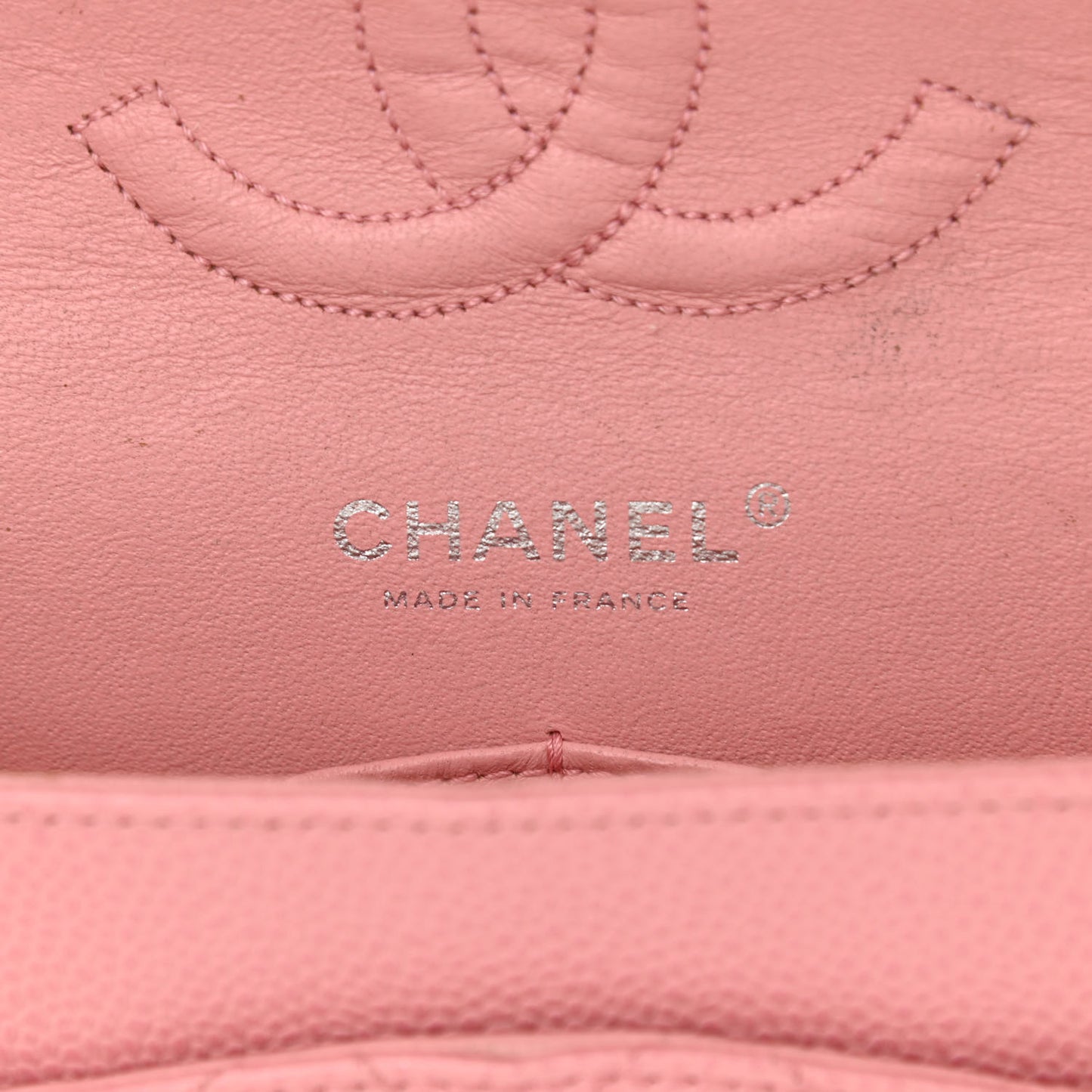 Caviar Quilted Medium Double Flap Pink
