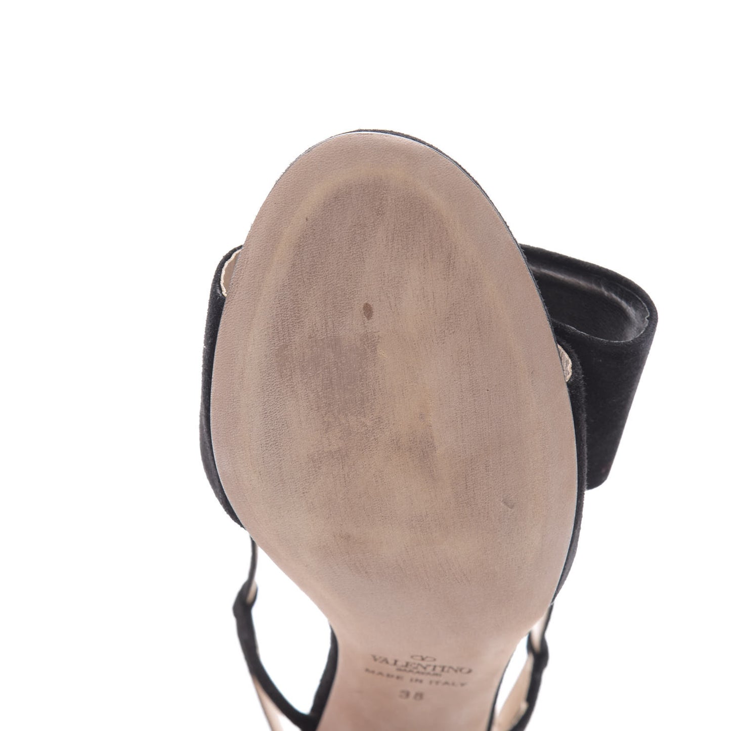 Suede Bowow Slingback Pumps 38 Black