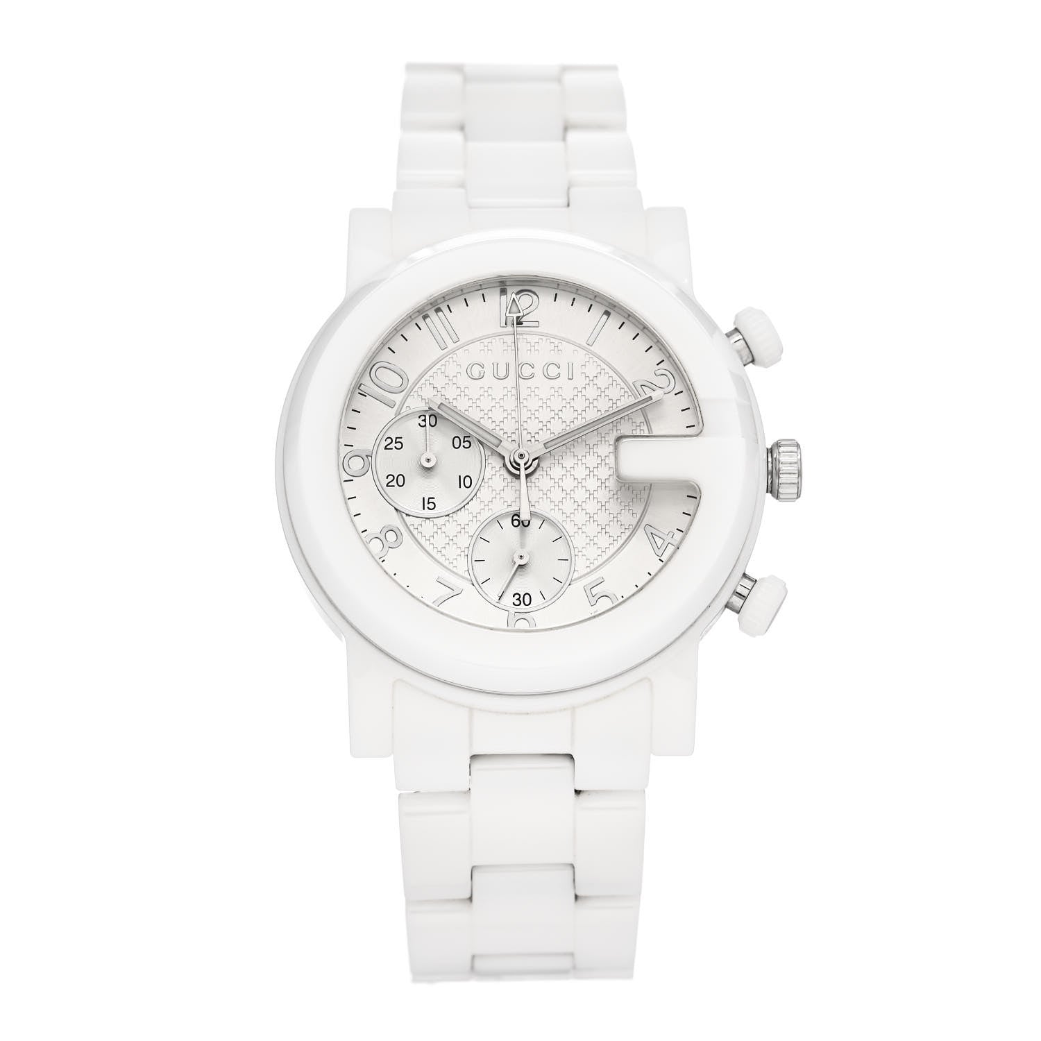 Gucci Stainless Steel Ceramic 38mm G-Chrono Chronograph Quartz Watch White 1 of 5