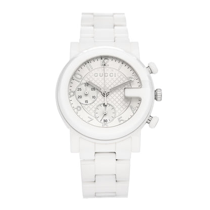 Gucci Stainless Steel Ceramic 38mm G-Chrono Chronograph Quartz Watch White 1 of 5