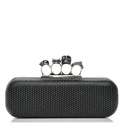 Alexander McQueen Studded Knucklebox Clutch Black 1 of 9
