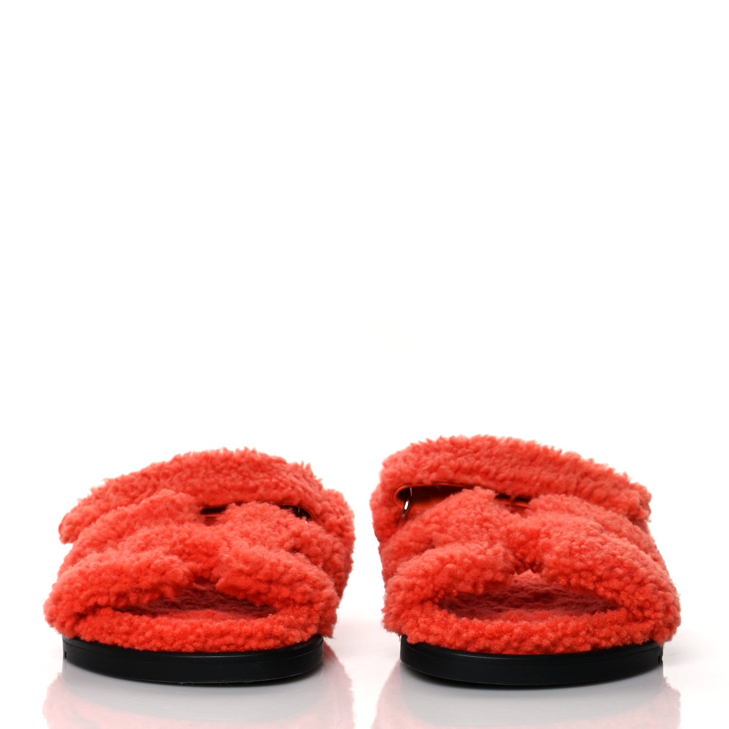 Hermes Woolskin Womens Chypre Sandals 36 Orange 2 of 8