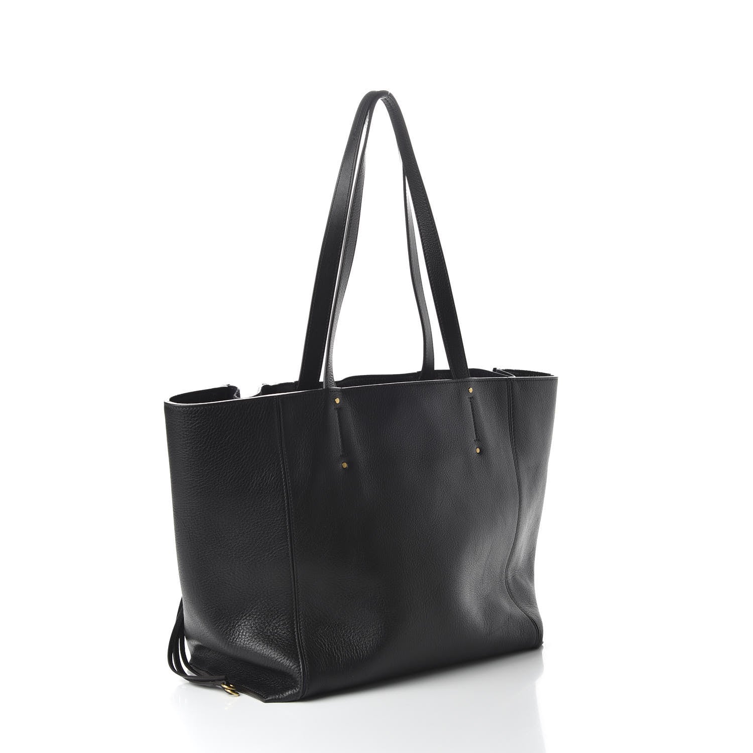 Chloe Smooth Calfskin Medium Milo Shopping Tote Black 3 of 9