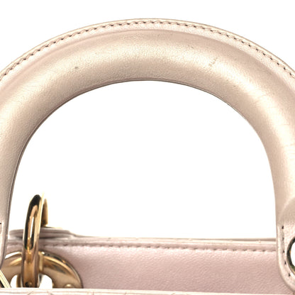 Christian Dior Metallic Lambskin Cannage Mini Lady Dior Lotus 12 of 12