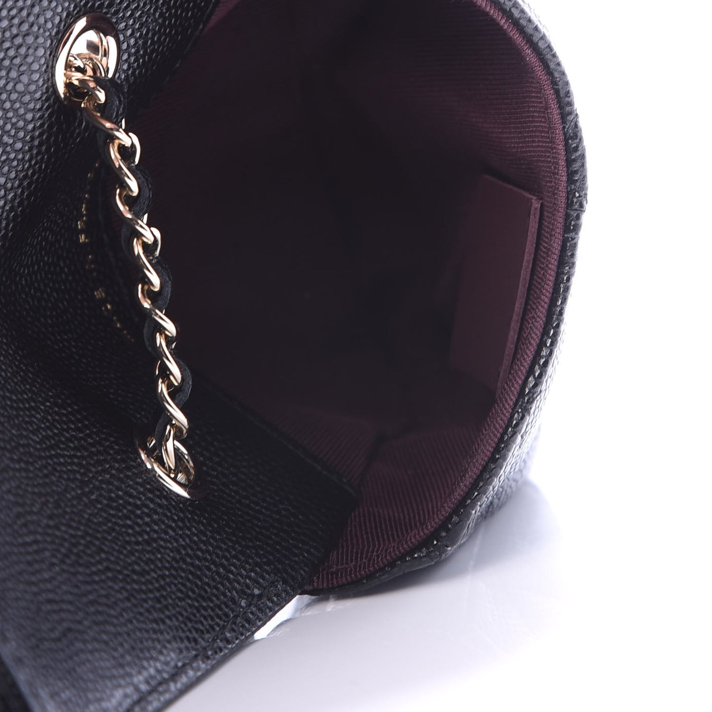 Caviar Quilted Flap Chain Waist Bag Black