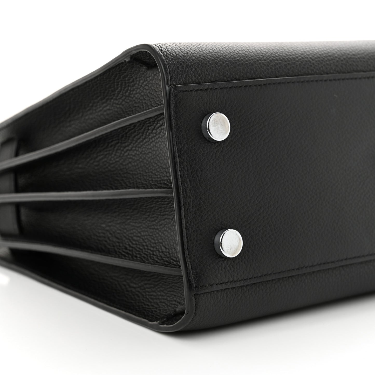Grained Calfskin Baby Sac De Jour Black