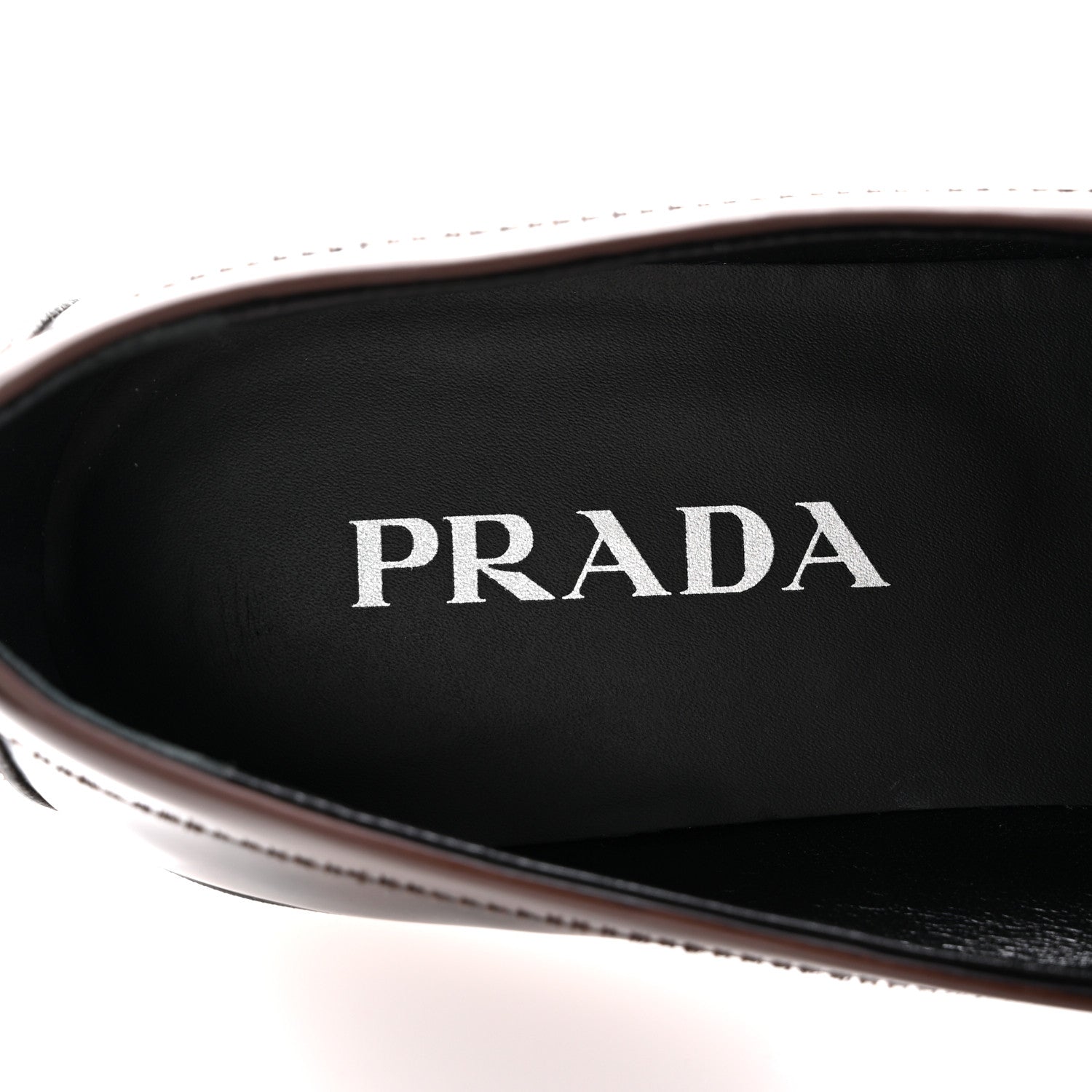 Prada Spazzolato Fume Metal Triangle Logo 35mm Loafers 38.5 Bruciato 7 of 9