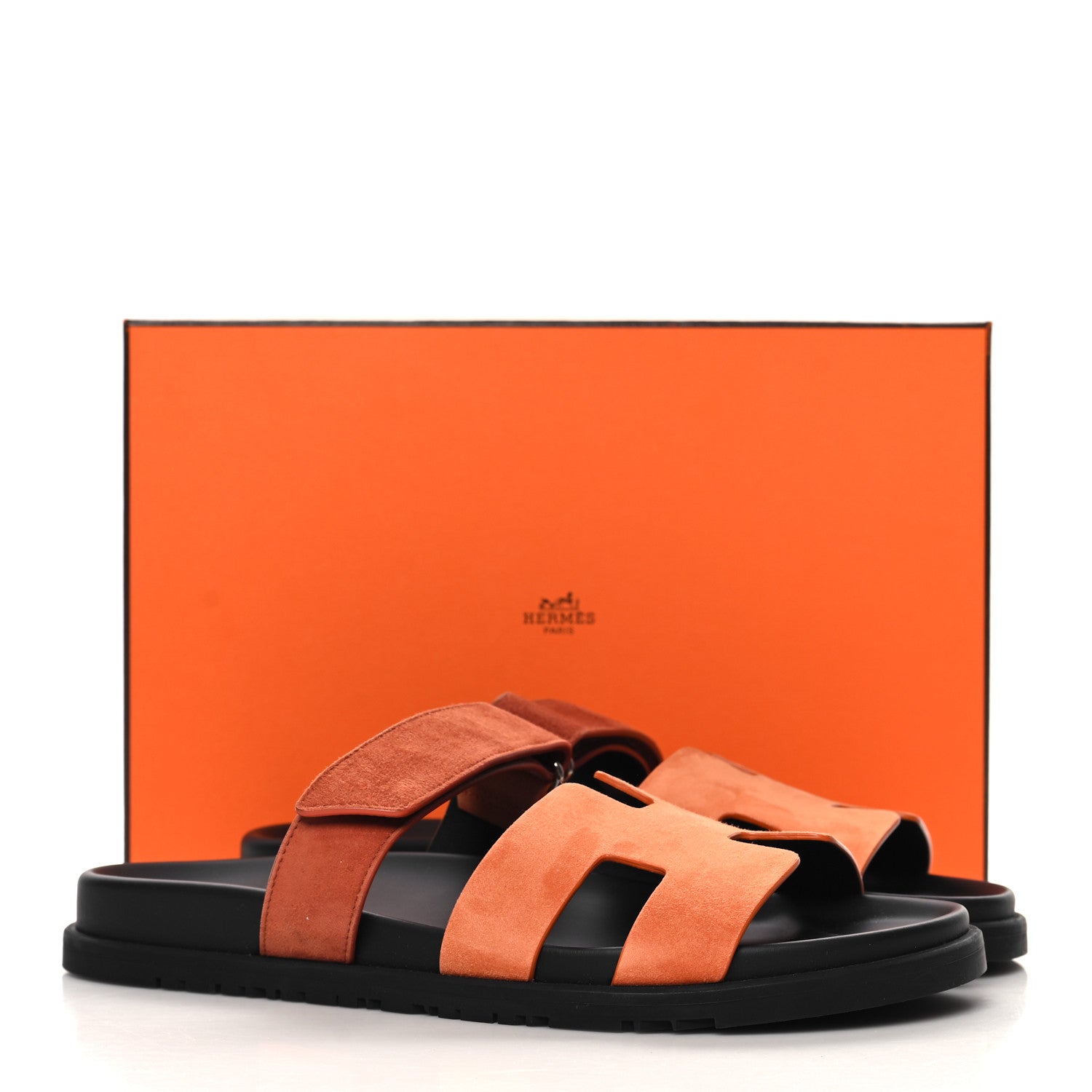 Hermes Suede Goatskin Womens Chypre Sandals 41 Rose Bois De Santal Rouge De Turin 10 of 10