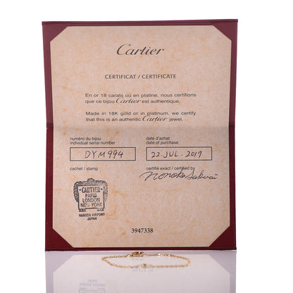 Cartier 18K Yellow Gold Diamond SM D'Amour Bracelet 5 of 5