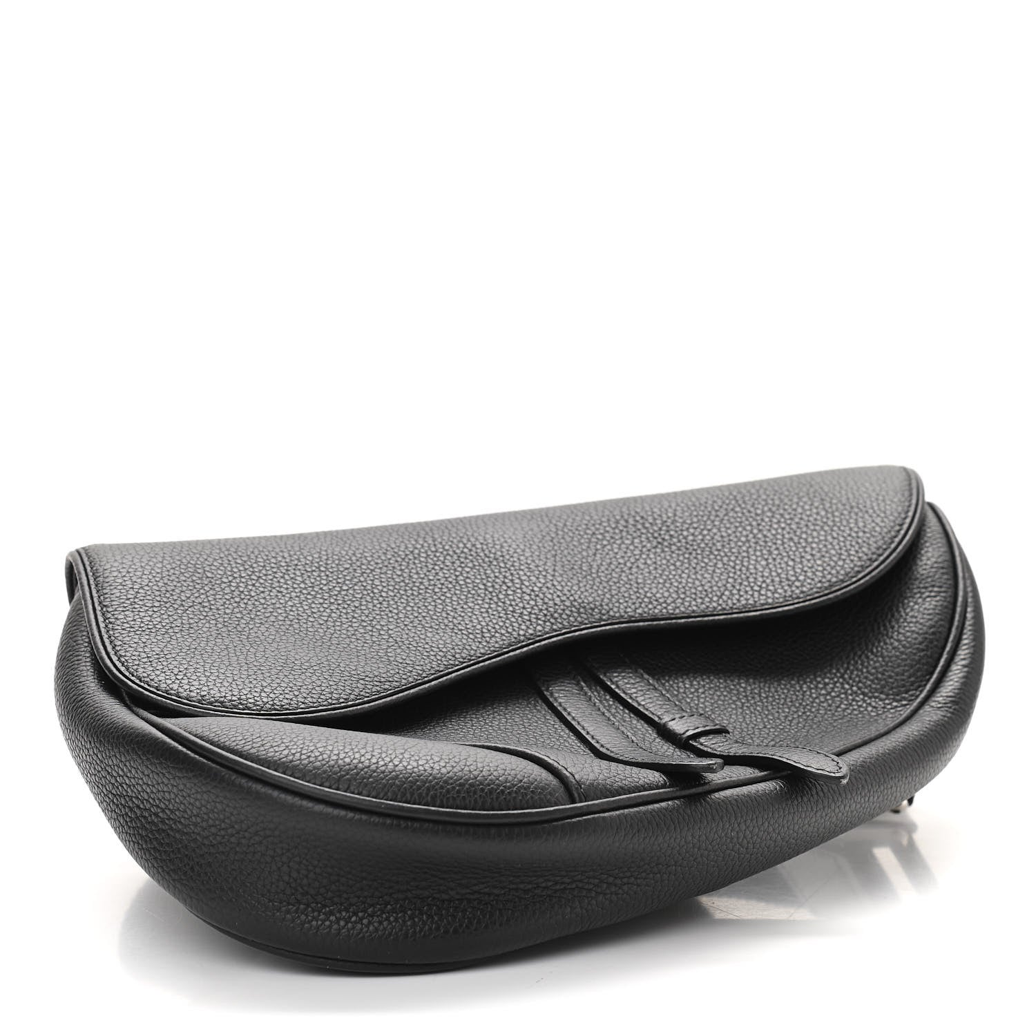 Christian Dior Grained Calfskin Kim Jones Saddle Bag Black 4 of 10
