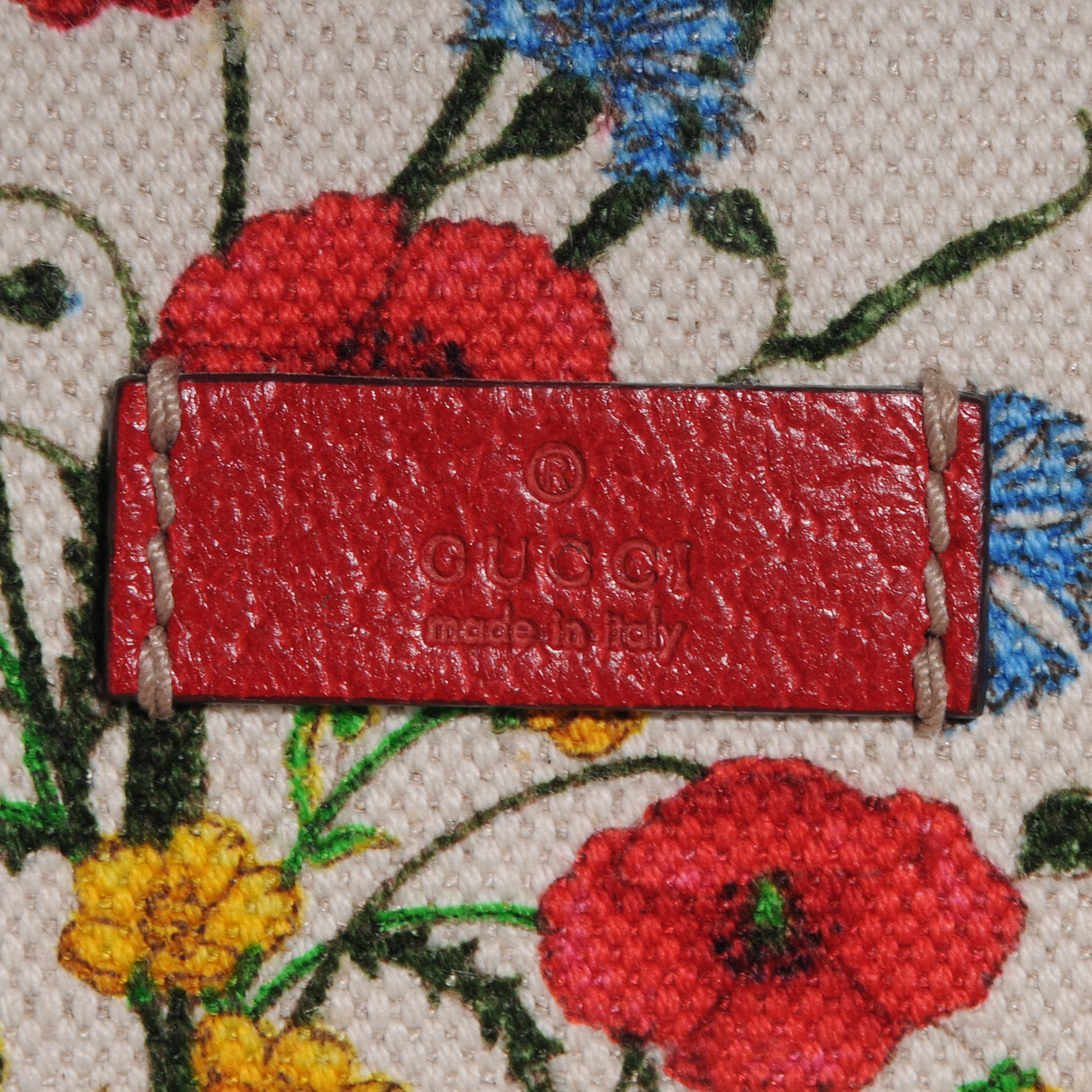 Gucci Canvas Flora Floral Crossbody Bag Red 8 of 8