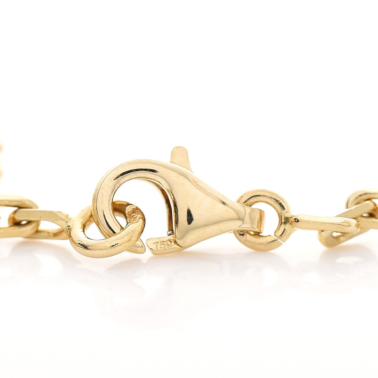 Van Cleef & Arpels 18K Yellow Gold Mother of Pearl 5 Motifs Vintage Alhambra Bracelet 4 of 6
