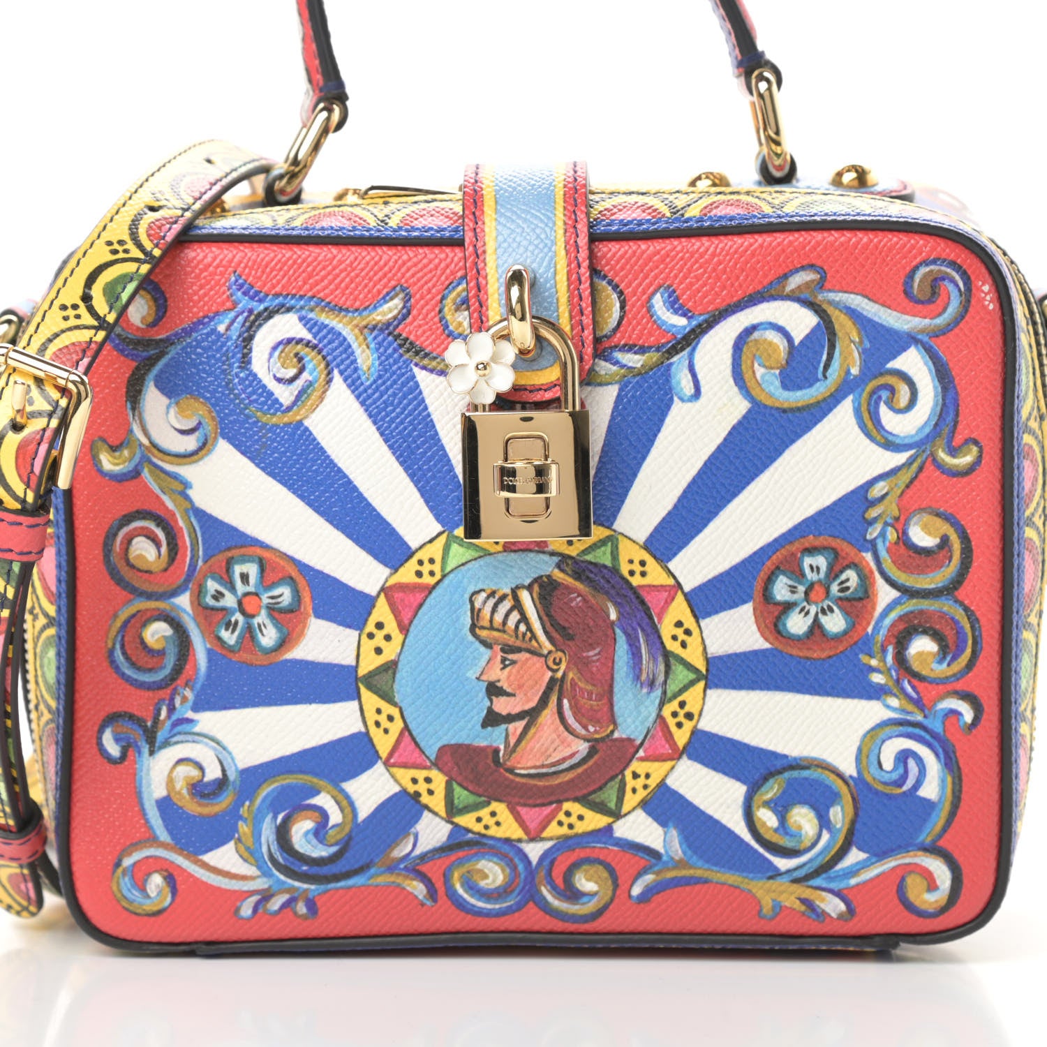 Dolce & Gabbana Dauphine Teatro dei Pupi Printed Box Bag Multicolor Red 7 of 10