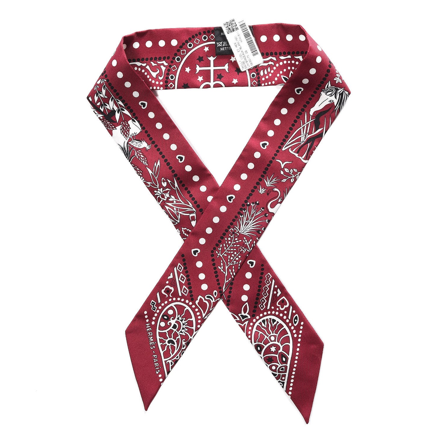 Silk Entre Ciel Et Mer Twilly Bordeaux White Black
