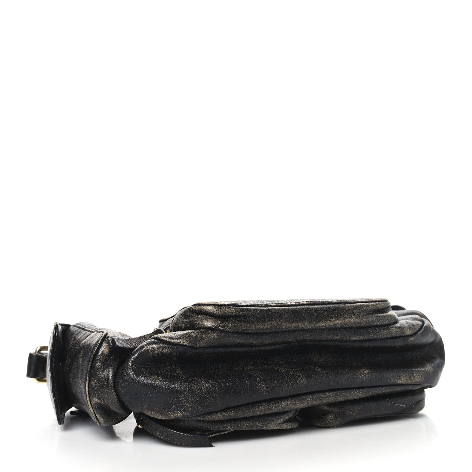 Miu Miu Distressed Nappa Pocket Bag  Sand Coffee 4 of 9