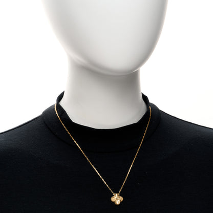 Van Cleef & Arpels 18K Yellow Gold Guilloche Vintage Alhambra Pendant Necklace 2 of 5