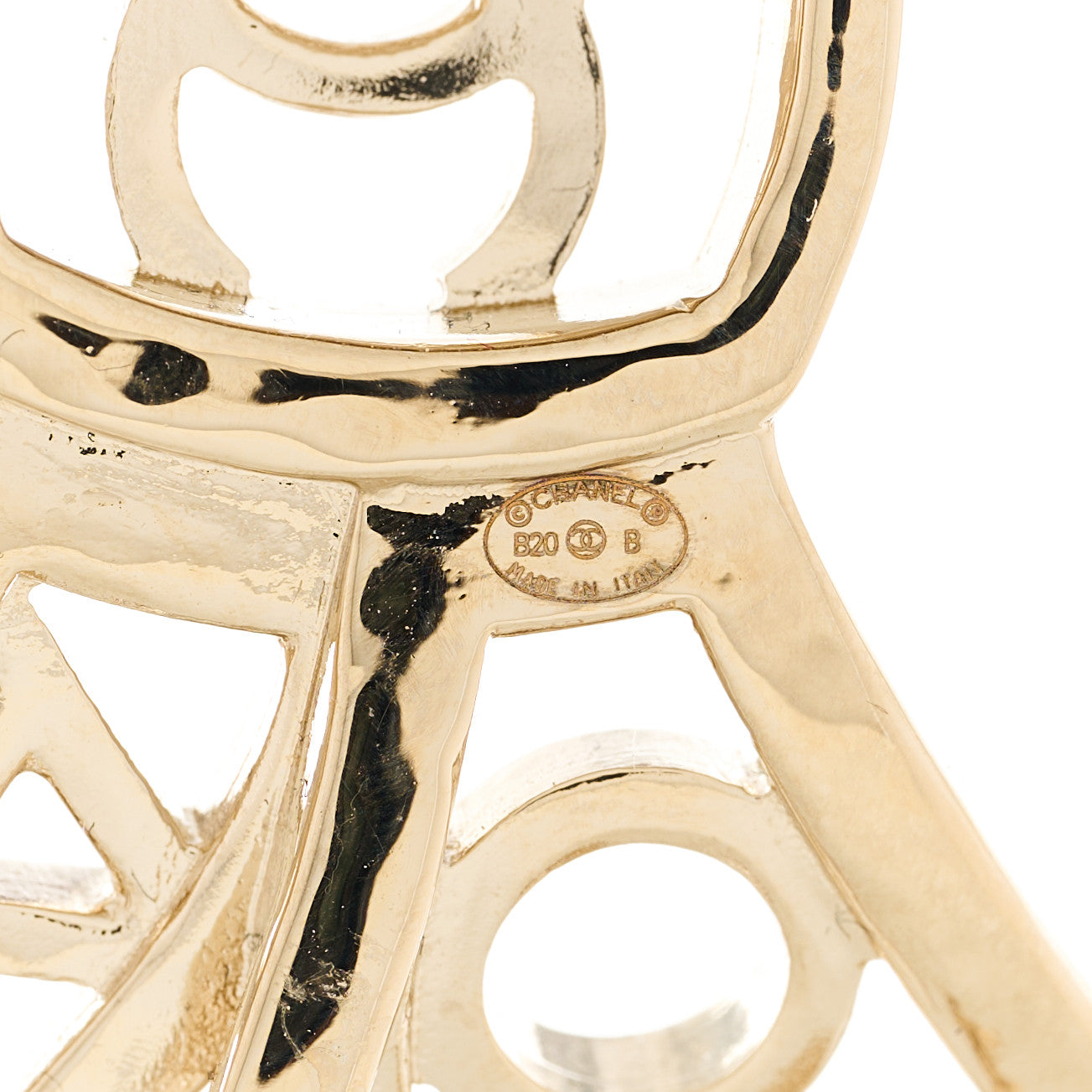 Chanel Metal Crystal Bow-tiful CC Brooch Gold 4 of 5