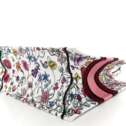 Christian Dior Canvas Embroidered Medium Florilegio Book Tote White Multicolor 9 of 10