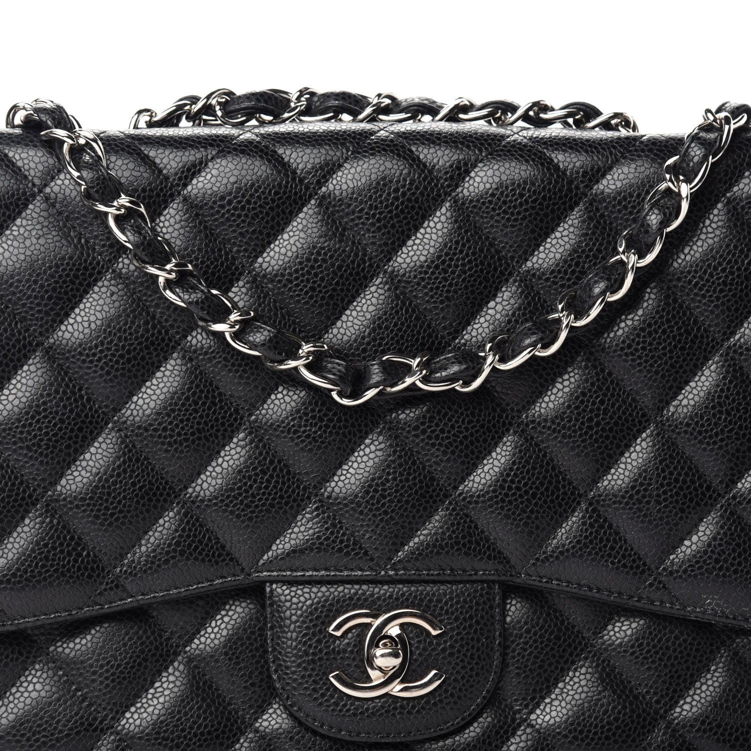 Chanel Caviar Quilted Jumbo Single Flap Black 14 of 14
