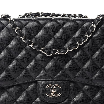 Chanel Caviar Quilted Jumbo Single Flap Black 14 of 14