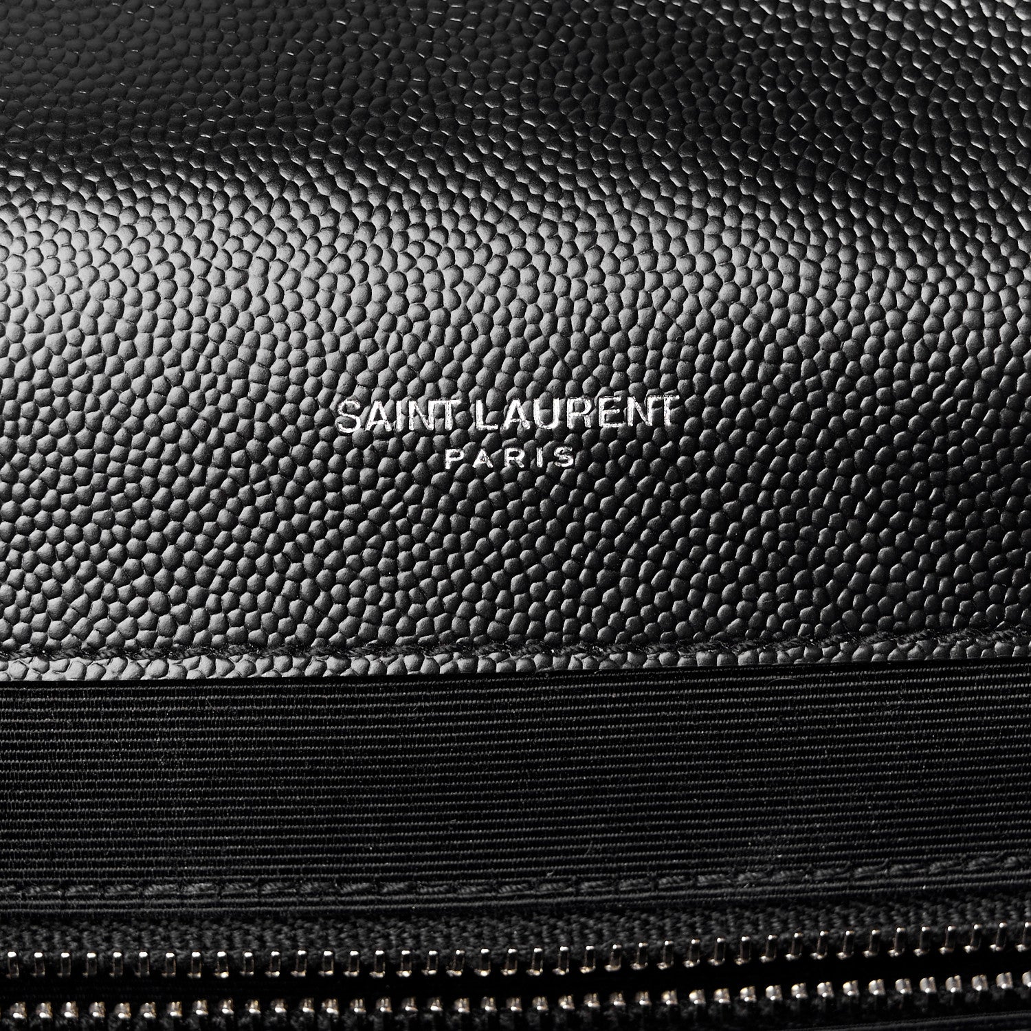 Saint Laurent Grain De Poudre Textured Mixed Matelasse Large Triquilt Monogram Satchel Black 6 of 11