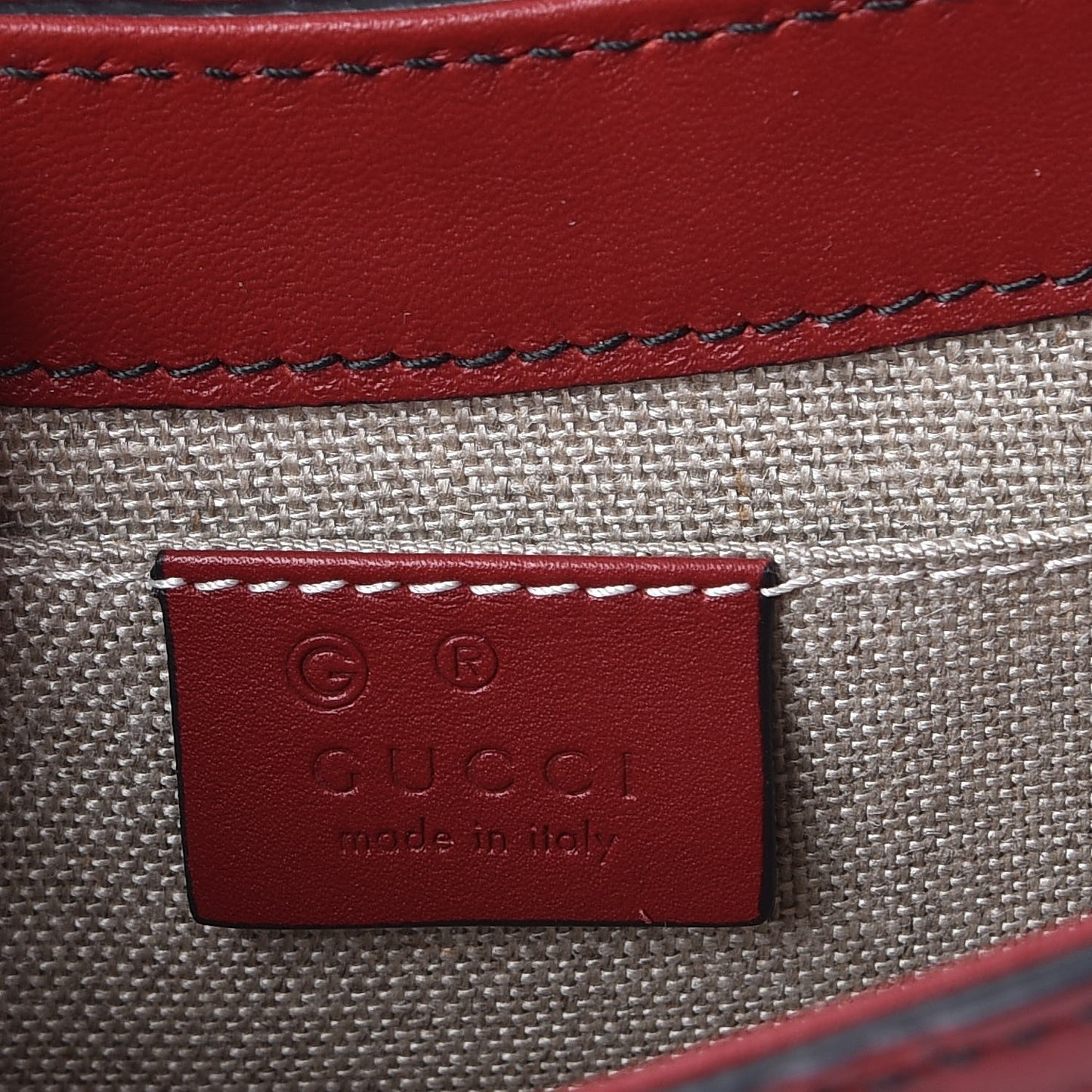 Soft Microguccissima Mini Emily Chain Shoulder Bag Rosso