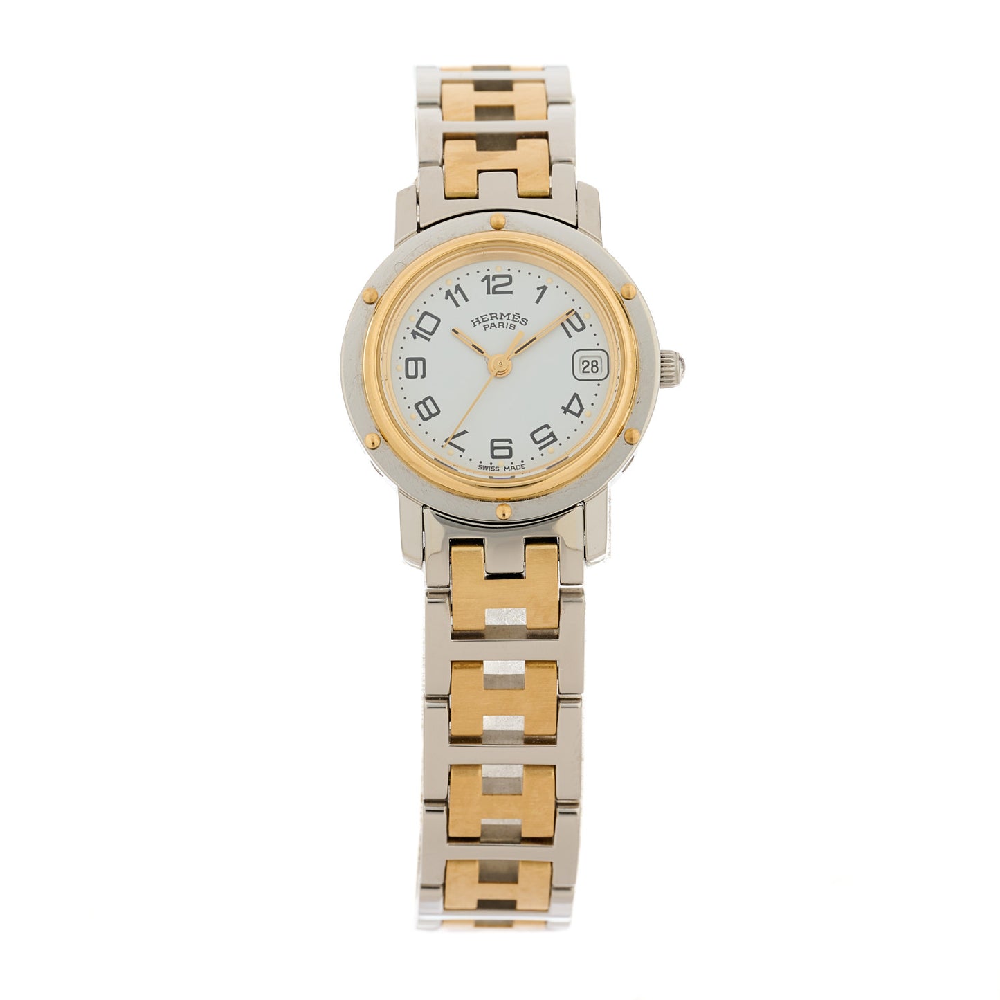 Stainless Steel 24mm Clipper Quartz Watch Gold