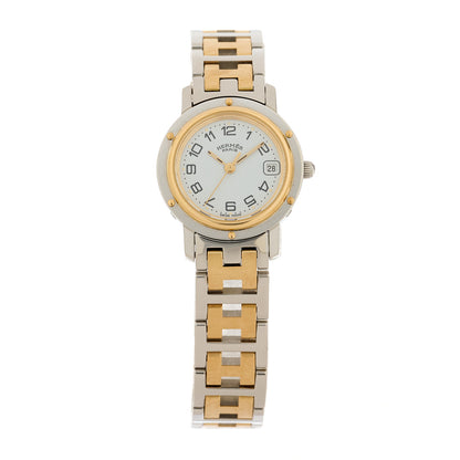Hermes Stainless Steel 24mm Clipper Quartz Watch Gold 1 of 4