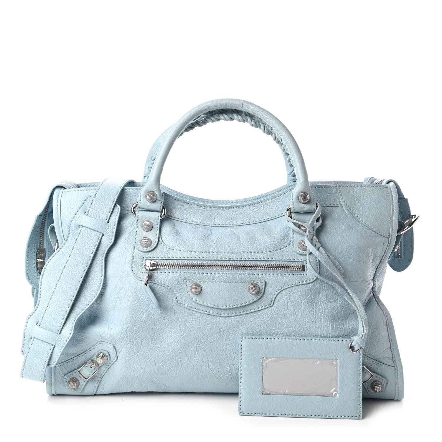 Balenciaga Agneau Giant 12 Silver Hardware City Bleu Dragee 1 of 10