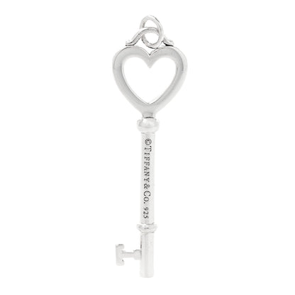 Tiffany Sterling Silver Large Heart Key Pendant 1 of 4