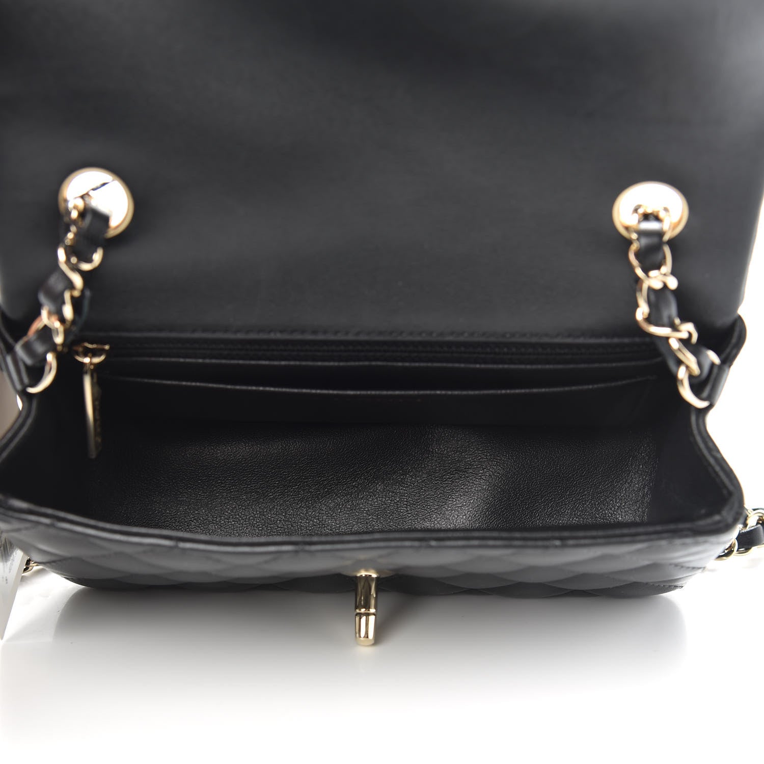 Chanel Lambskin Quilted Mini Rectangular Flap Black 5 of 10