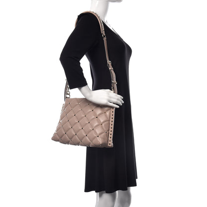 Valentino Garavani Nappa Candystud Shoulder Bag Poudre 2 of 8
