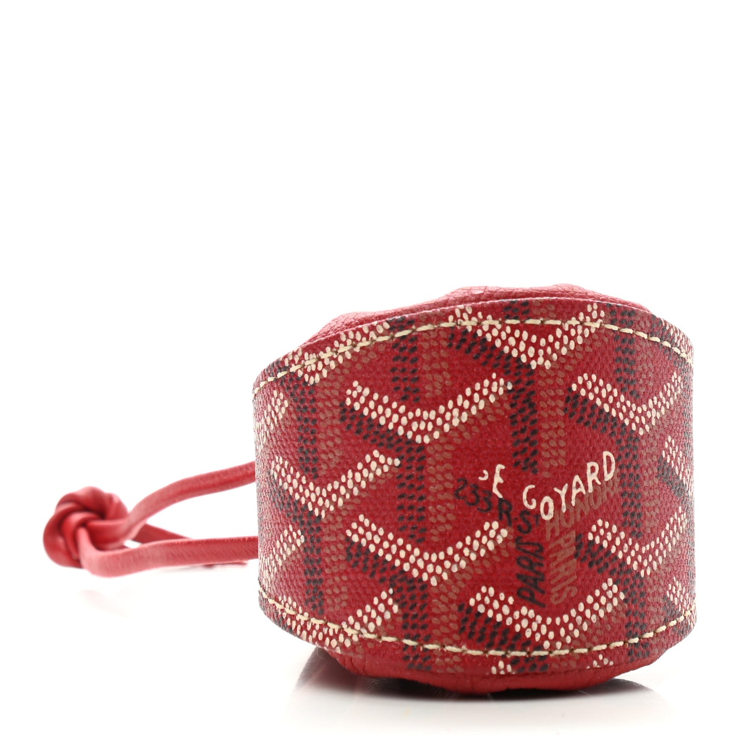 Goyardine Drawstring Coin Pouch Red