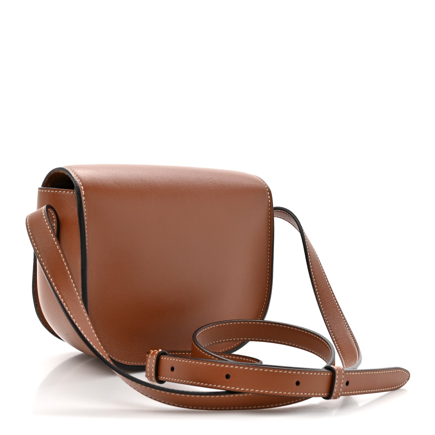 Celine Smooth Calfskin Cuir Triomphe Folco Crossbody Bag Tan 3 of 10