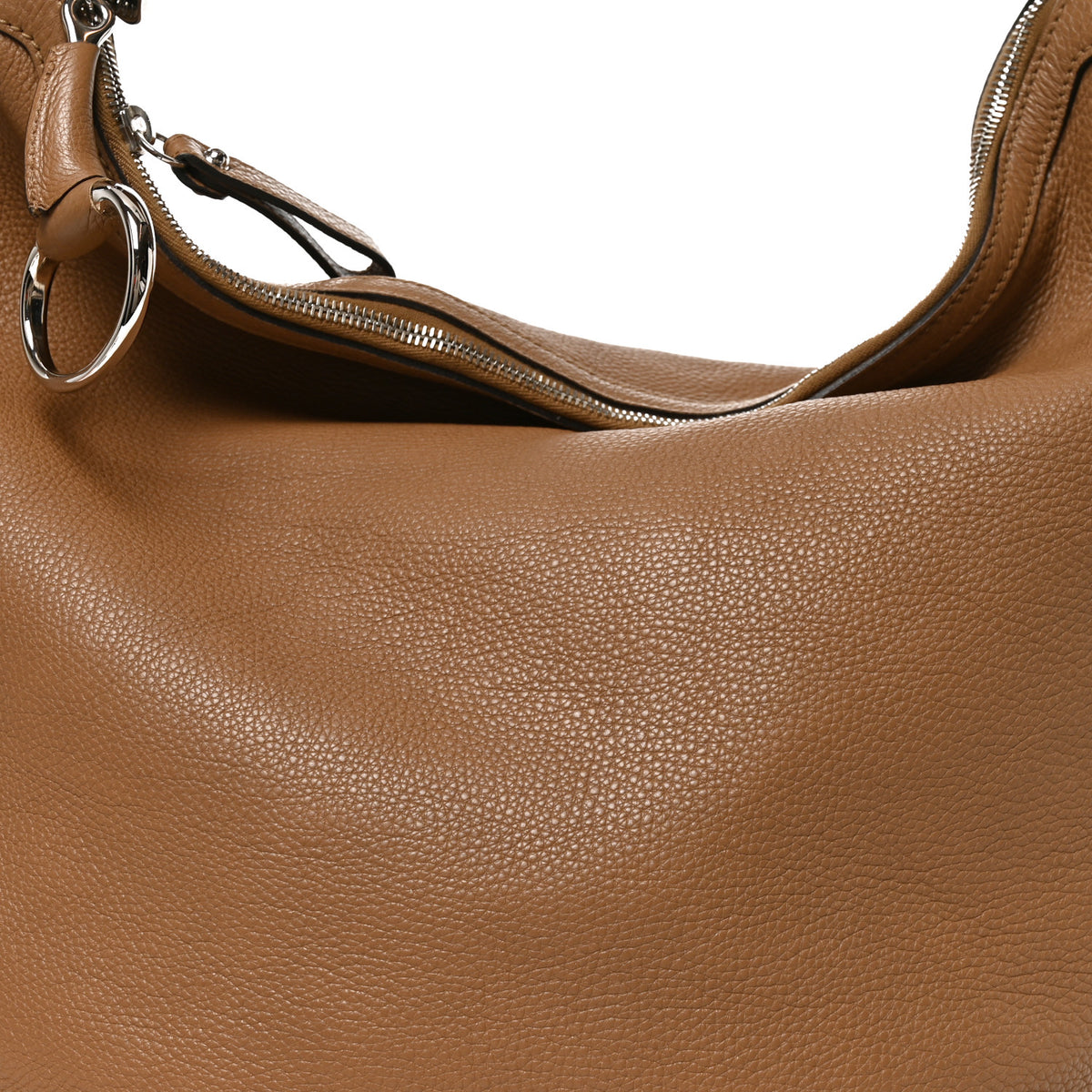 Gucci Pebbled Calfskin Large Icon Bit Hobo Beige 8 of 10