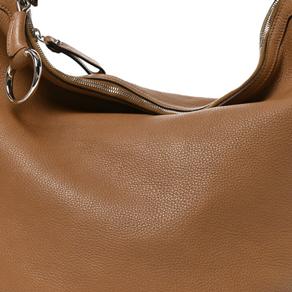Gucci Pebbled Calfskin Large Icon Bit Hobo Beige 8 of 10