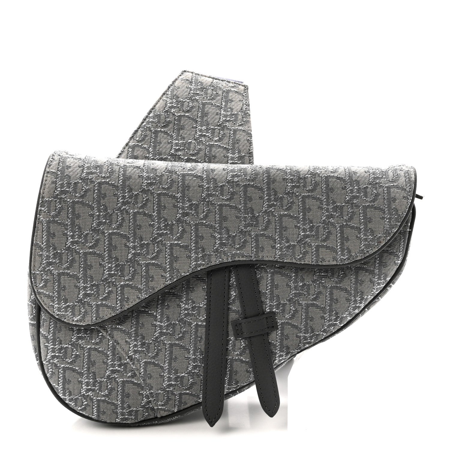 Christian Dior Oblique Mens Saddle Bag Grey 1 of 9