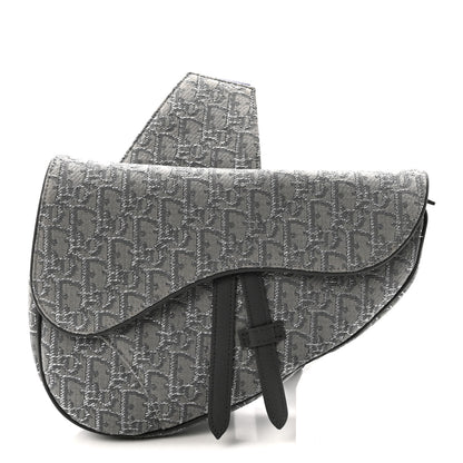 Christian Dior Oblique Mens Saddle Bag Grey 1 of 9