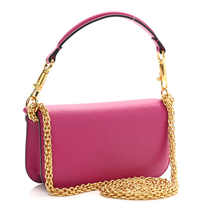 Valentino Garavani Calfskin Vlogo Small Loco Shoulder Bag Rose Violet 3 of 11