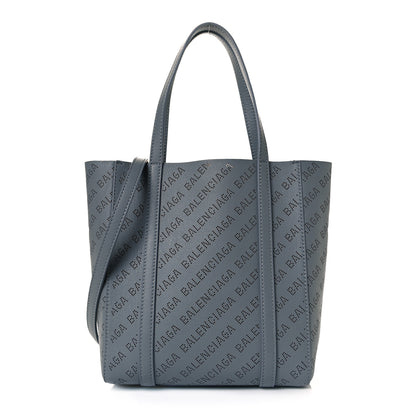Balenciaga Smooth Calfskin Logo Perforated XXS Everyday Tote Gris Cendre 1 of 7