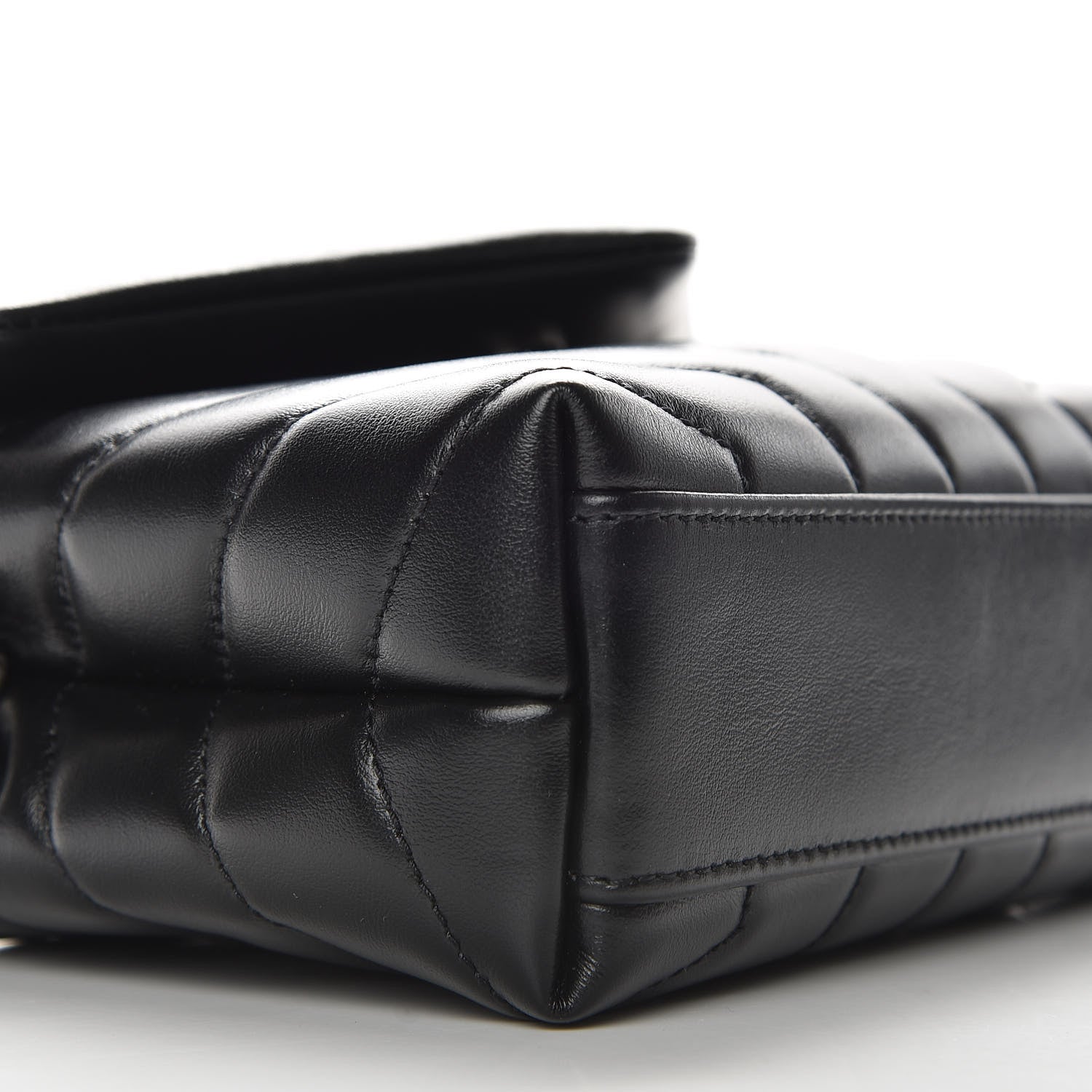 Saint Laurent Calfskin Y Quilted Monogram Toy Loulou Crossbody Bag Black 6 of 10