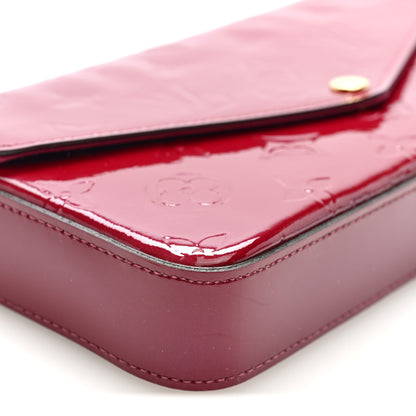 Louis Vuitton Vernis Felicie Chain Wallet Magenta 16 of 19