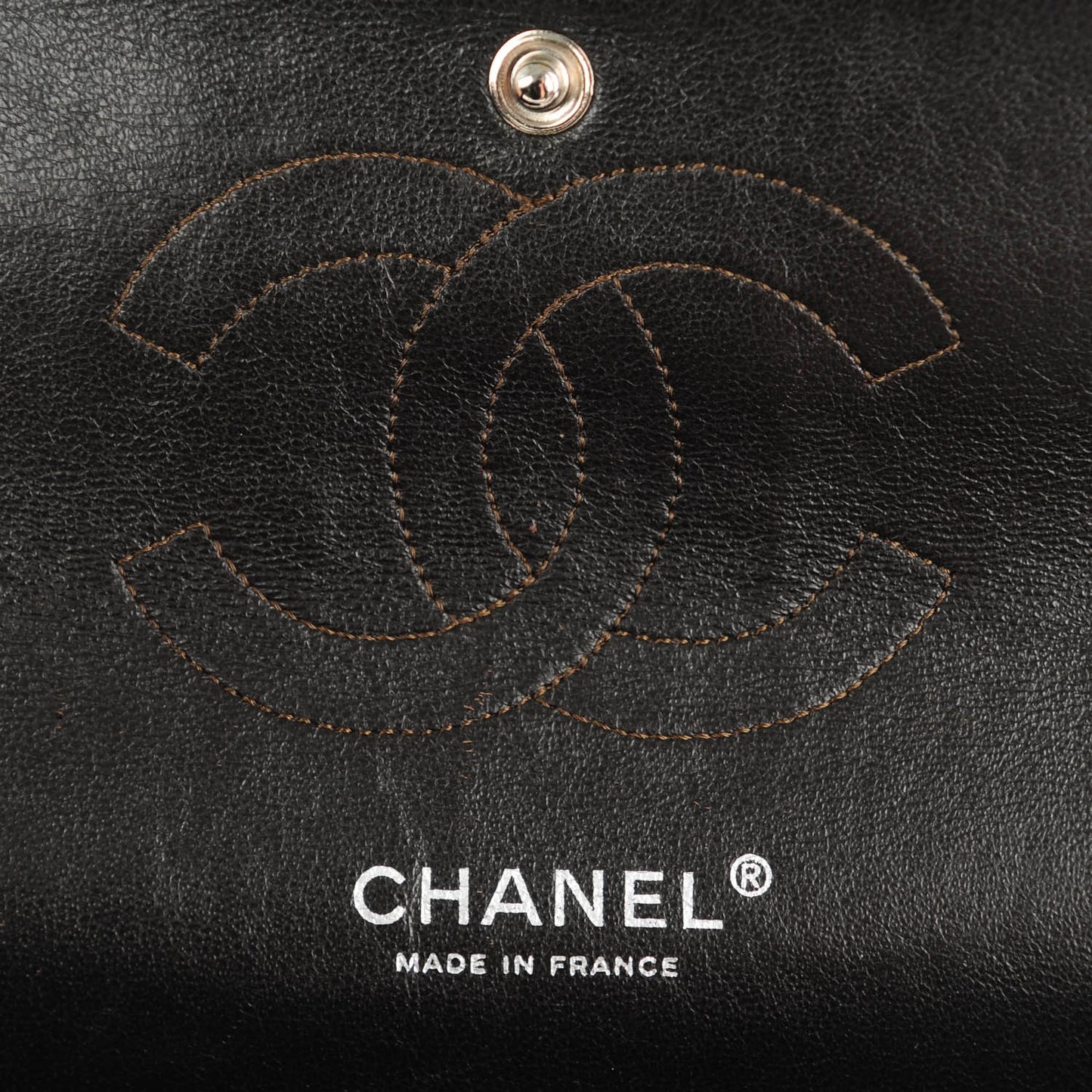 Patent Quilted Medium Double Flap Brown