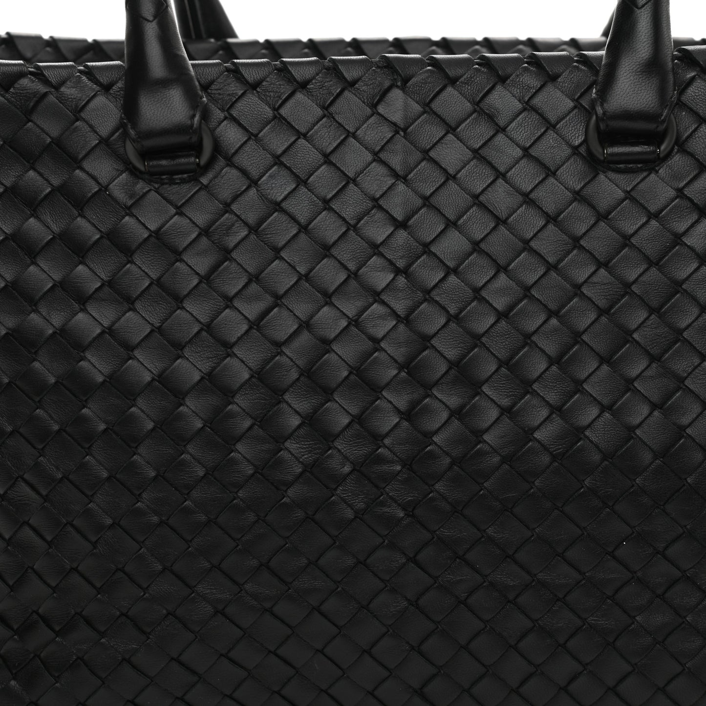 Nappa Intrecciato Brick Tote Black