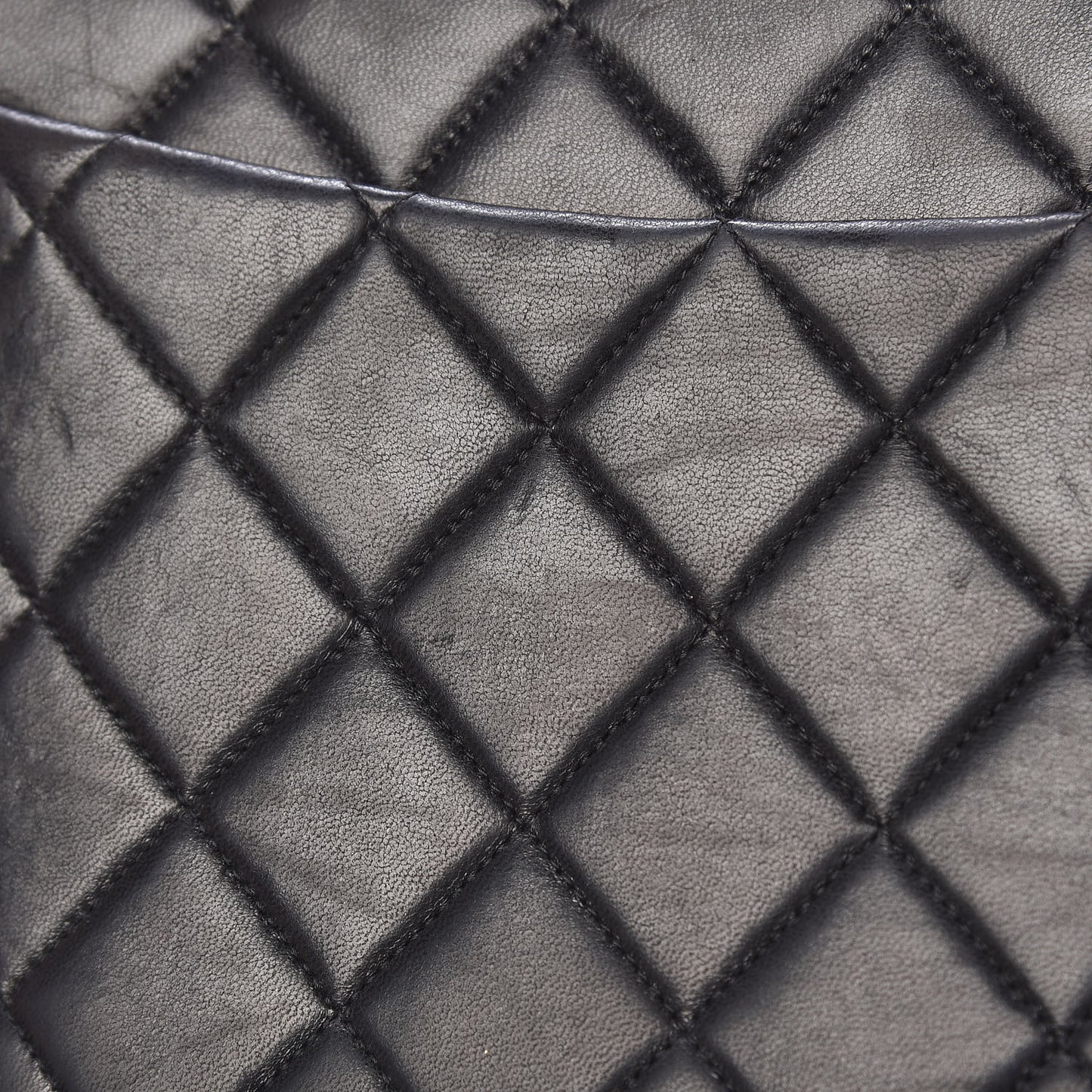 Lambskin Quilted Jumbo Single Flap Black